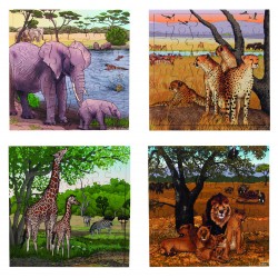 Le lot de 4 sets - Girafe -...