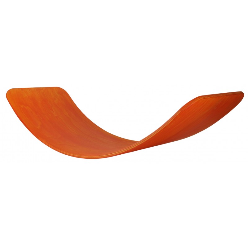 Planche d'équilibre tout âge en bois teinté couleur orange