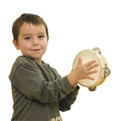 Tambourin avec peau naturelle et cymbalettes