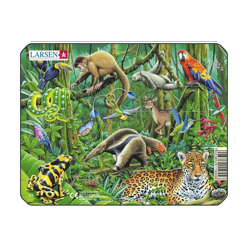 Puzzle Cadre - Les Animaux de la Savane Africaine - 65 pièces LARSEN
