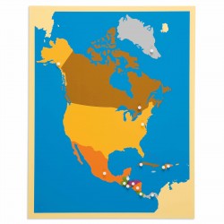Puzzle carte de l'Amérique du Nord - Nienhuis Montessori