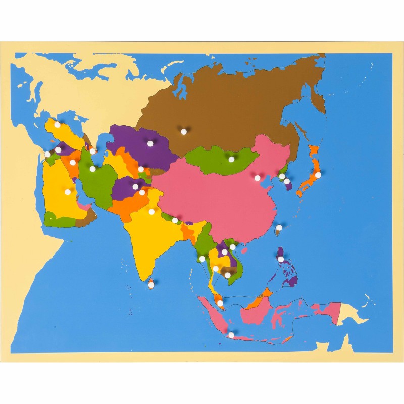 Carte puzzle de l'Asie - Nienhuis Montessori