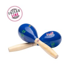 Maracas en bois peint