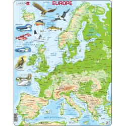 Carte d'Europe avec animaux...
