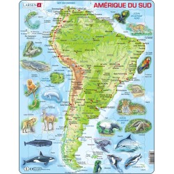 Carte de l'Amérique du Sud...