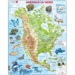 Carte de l'Amérique du Nord...