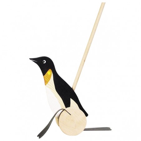 small foot Pingouin en bois - 12494 - Animal à pousser - Pour enfants à partir de 18 mois small foot Pingouin en bois - 12494 - Animal à pousser - Pour enfants à partir de 18 mois