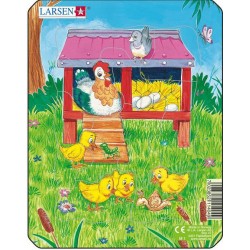 Poulailler avec poule et...