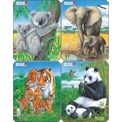 Pack  4 puzzles - animaux...