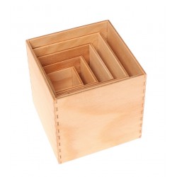 5 Cubes en bois Naturel -...